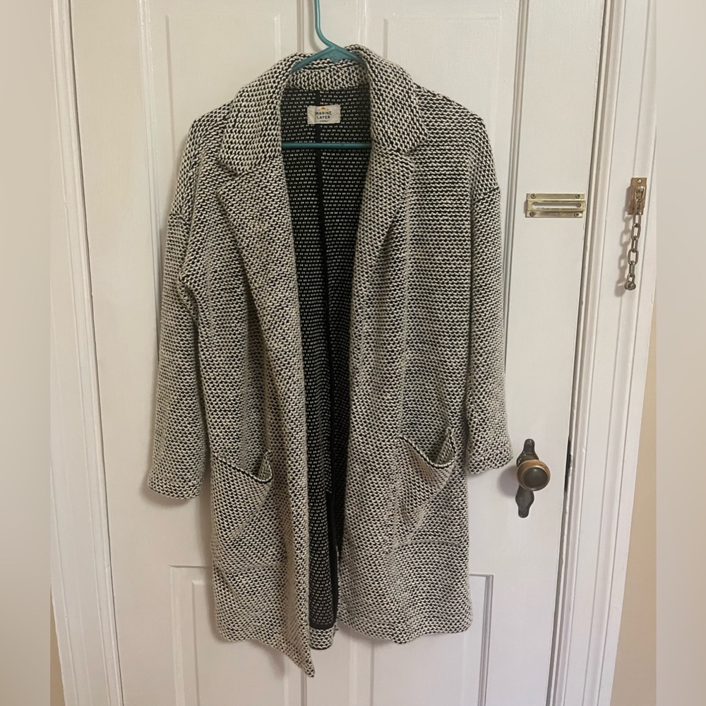 Marine Layer Birdseye Collared Cardigan